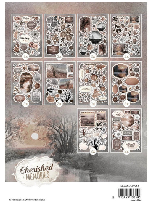 Studio Light • Cherished Memories Die-cut Paper pad Paper elements (SL-CM-DCPP264) *
