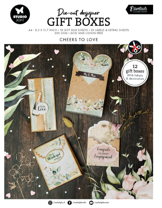 Cheers to Love A4 Essentials Die-cut Designer Gift Boxes (SL-ES-DCPP284) *