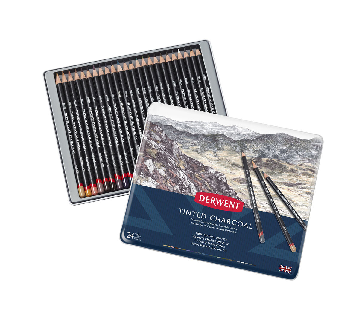 Derwent Tinted Charcoal Blik (24 stuks) (DCT2301691)