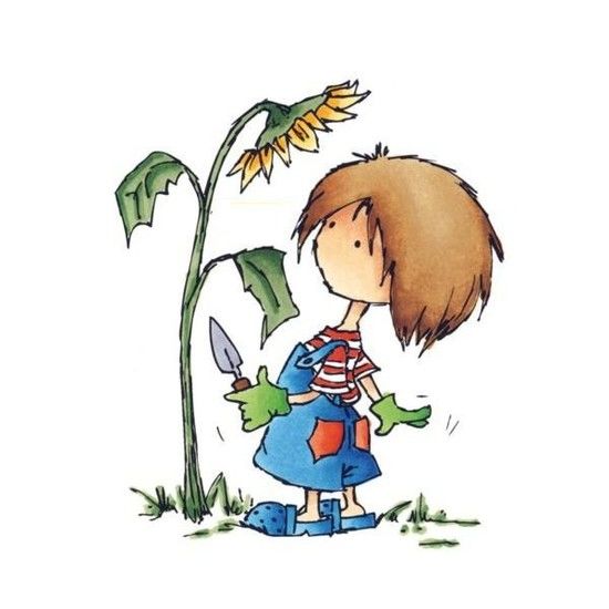 Marianne Design - Clearstamp - Growing sunflowers (DDS3323) (AFGEPRIJSD)