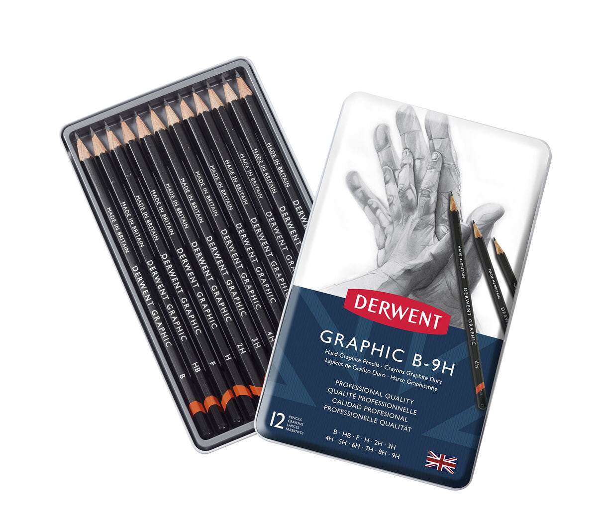 Derwent Graphic Pencils Hard (12) (B-9H) (DGP34213)