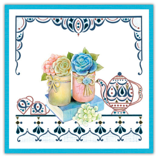 Dot and Do 238 - Jeanine's Art - Blue Flowers