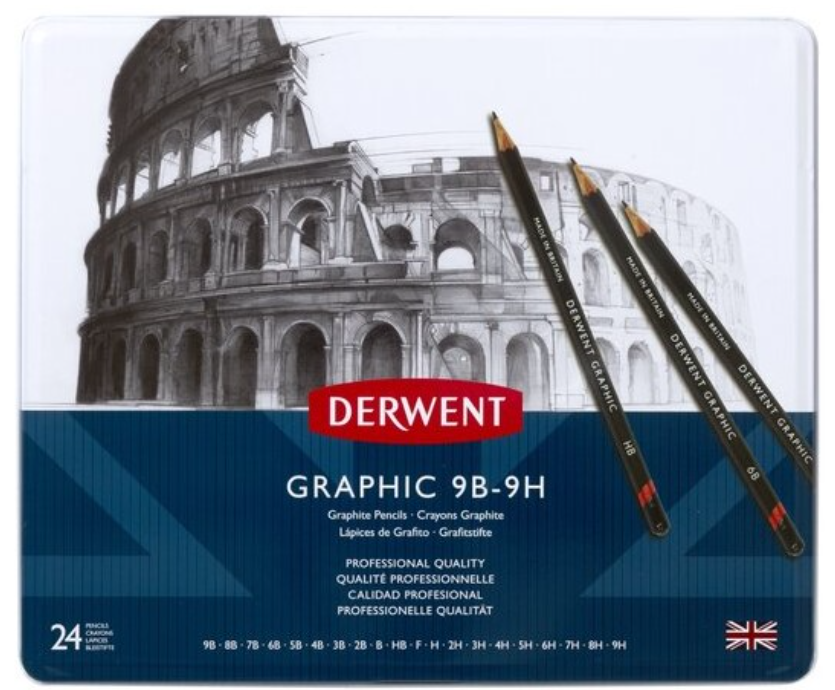 Derwent Graphic 9B-9H Blik (24 stuks) (DGP34202)