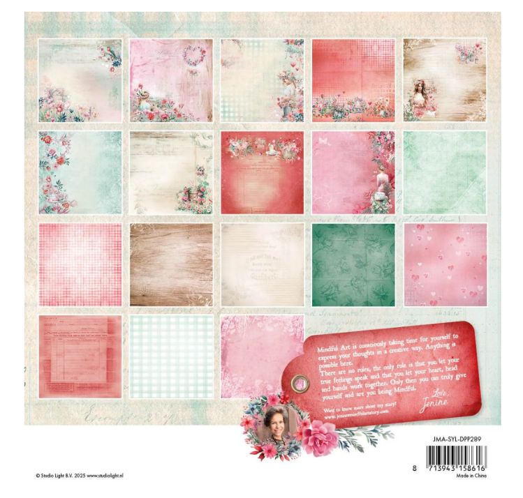 Studio Light • Jenine's Mindful Art Designer Paper Pad Sending You Love Backgrounds (JMA-SYL-DPP289) *