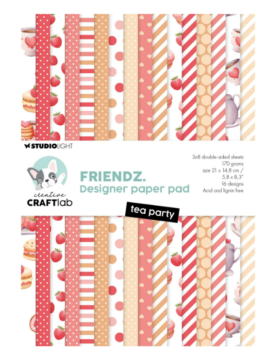 Creative Craftlab • Friendz Design paper pad Tea party (CCL-FR-DPP293) *