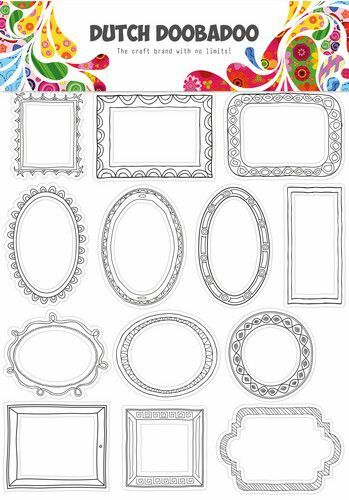 Dutch Doobadoo Dutch Paper Art buzz cut doodle frames A5 (474.007.014)