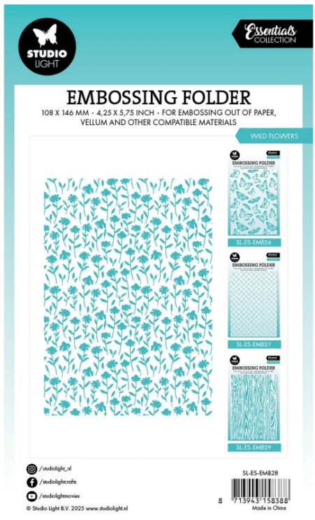 Studio Light • Essentials Embossing folders Wild flowers (SL-ES-EMB28) *