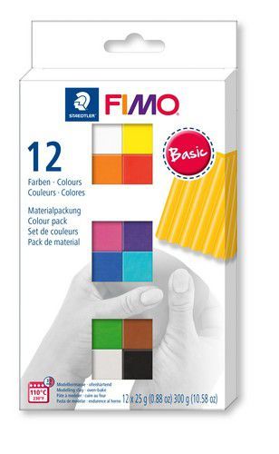 Fimo soft colour pack 12 basic colours (8023 C12-1)