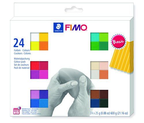 Fimo soft colour pack 24 basic colours (8023 C24-1)