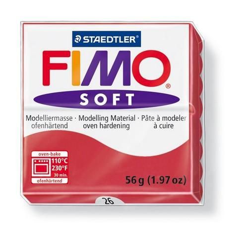 Fimo Soft - Kersenrood - 57g - (8020-26)
