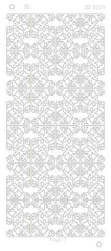 Flower corners - Zilver 2