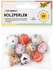 Folia Houten Kralen Schattige Dieren - 10 Stuk (22982)