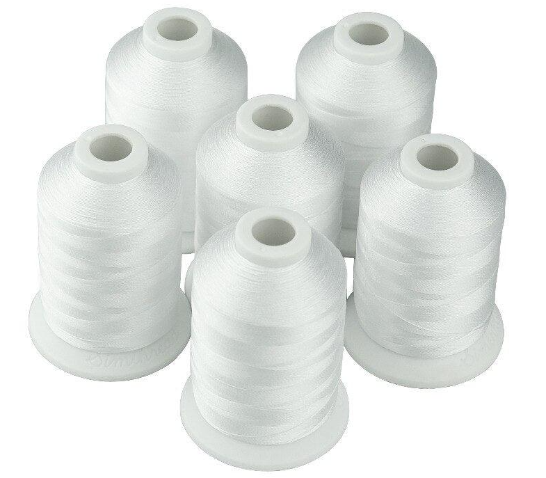 Premium Quality Polyester borduurgaren - 730m/800yard - White - 001