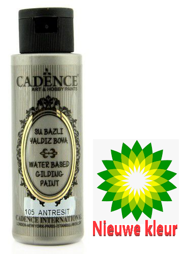 Cadence - Gilding - Metallic acrylverf - Antraciet zilver - 70ml (0105) *