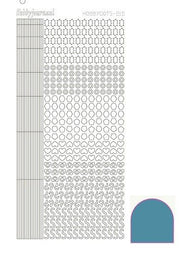 Hobbydots stickervel 010 - Turquoise (Mirror)