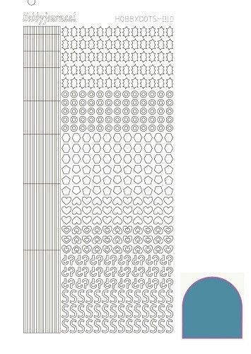 Hobbydots stickervel 010 - Turquoise (Mirror)