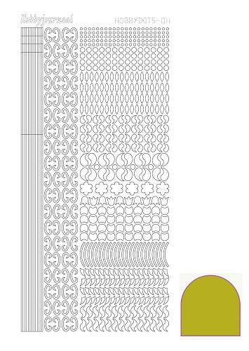 Hobbydots stickervel 011 - Yellow (Mirror)