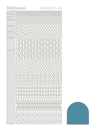 Hobbydots stickervel 015 - Turquoise (Mirror)
