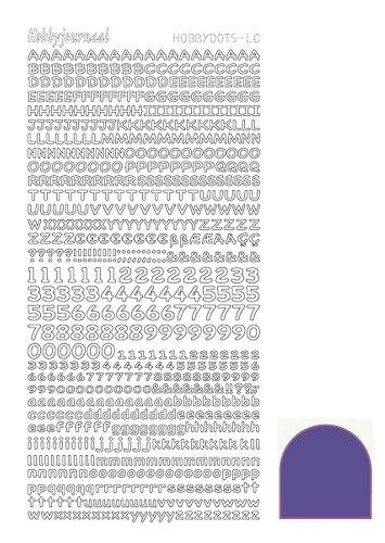 Hobbydots stickervel Cijfers & Letters - Violet (Mirror)