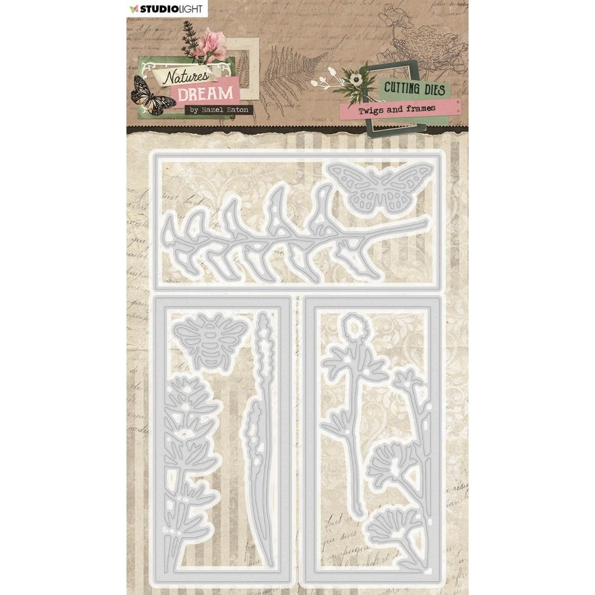 Studio Light • Natures Dream Cutting Dies Twigs and Frames - CD706*
