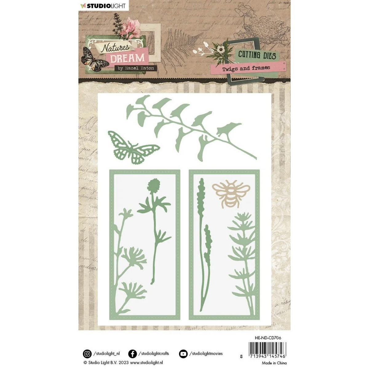 Studio Light • Natures Dream Cutting Dies Twigs and Frames - CD706*