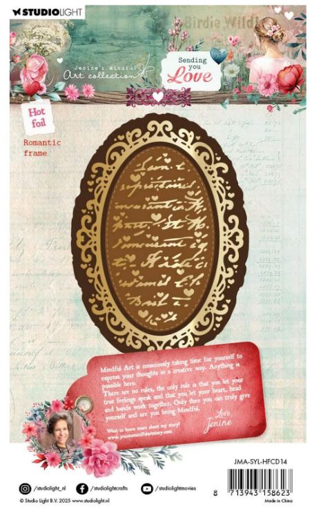 Studio Light • Jenine's Mindful Art Hot Foil Cutting Die Sending You Love Romantic Frame (JMA-SYL-HFCD14) *