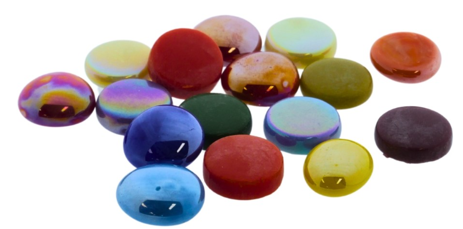 Glas Mozaïek 150 gr Rond Multi 2x0,7 cm (HG1418) *