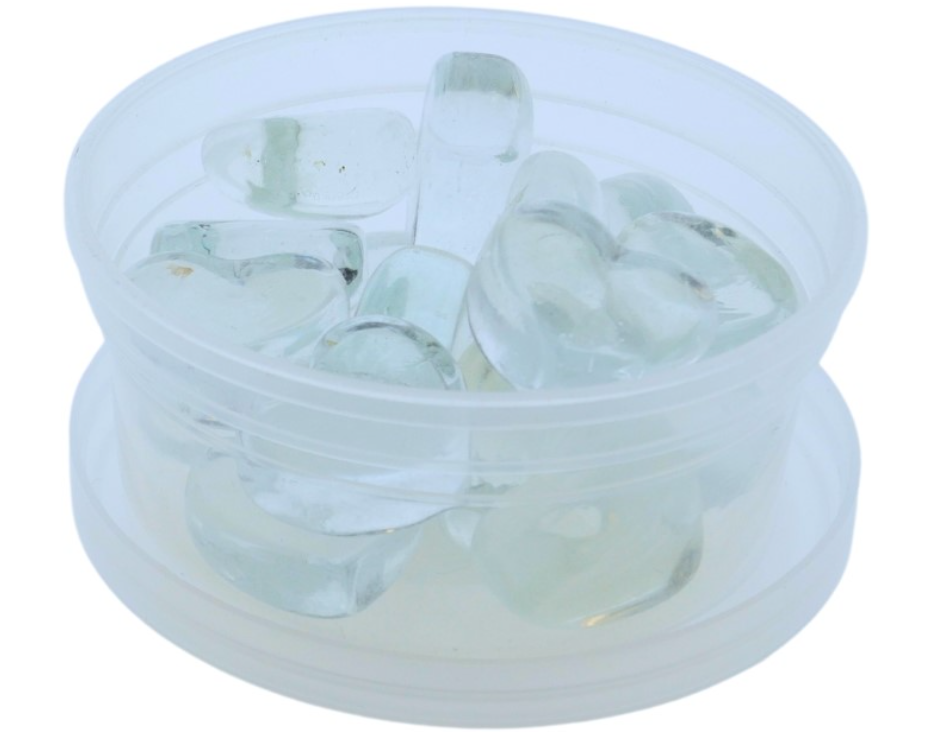 Glas Mozaïek 150 gr Transparant Hart 2,3x1 cm (HG1421) *