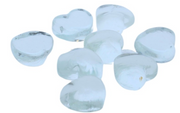 Glas Mozaïek 150 gr Transparant Hart 2,3x1 cm (HG1421) *