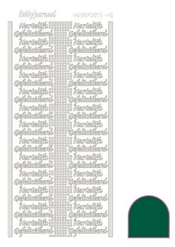 Hartelijk Gefeliciteerd - Green (Adhesive)