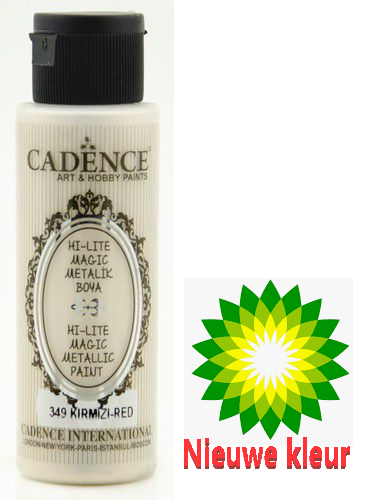 Cadence Hi-lite metallic verf Rood  0349 70 ml (0349) - OPRUIMING