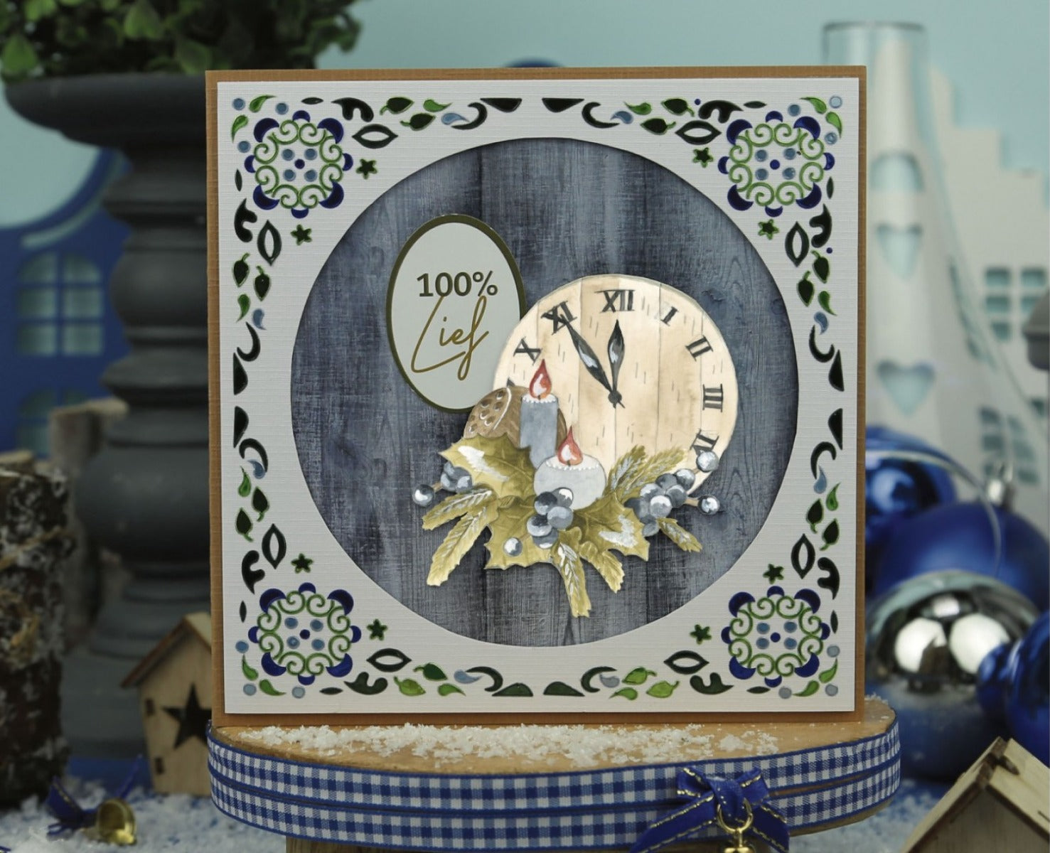 3D Push Out - Precious Marieke - Christmas Blues - Blue Star (SB10764)