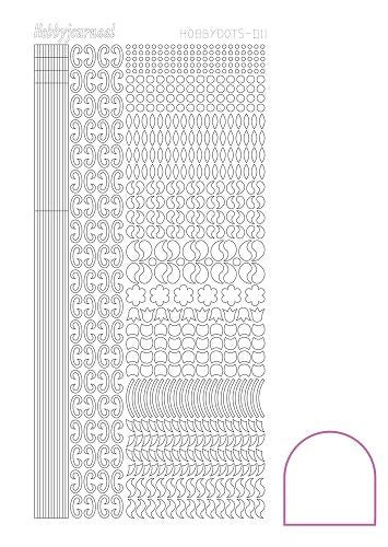 Hobbydots stickervel 011 - White (adhesive)