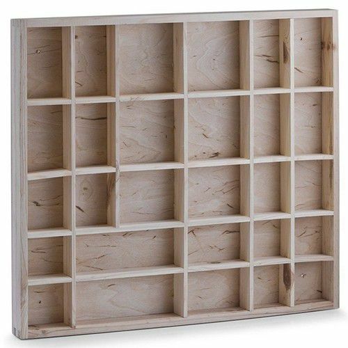 Houten letterbak rechthoek groot 45cm x 40cm x 3.2cm (HG1158)