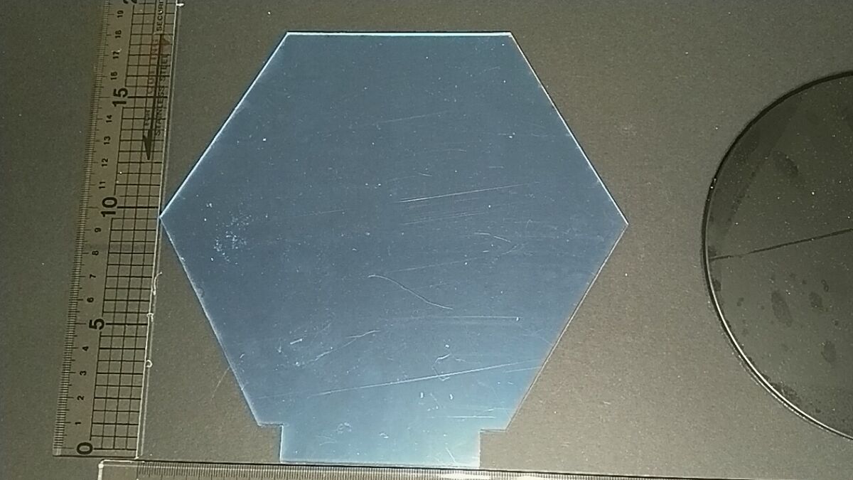 Plexiglas plaatje - Hexagon - 17x17cm