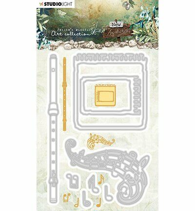 JMA Cutting Die Musical elements & torn notes New Awakening 91x134mm nr.21