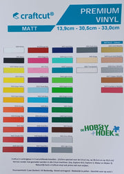 Kleuren kaart - Craftcut Premium Vinyl - Matt 