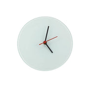 Glazen Klok, 29 cm Rond, Zwart/Rode Plastic wijzers (SGC.290.290.003)