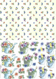 3D Knipvel - Mireille - Gieter/bloempot met bloemen