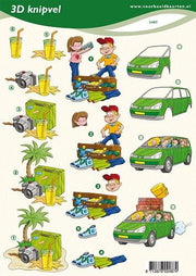 3D Knipvel - Voorbeeldkaarten - Vakantie