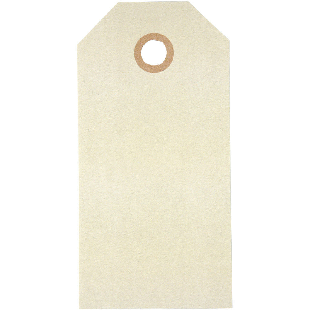 Labels, afm 5x10 cm, 250 gr, naturel, 20stuks (510050)
