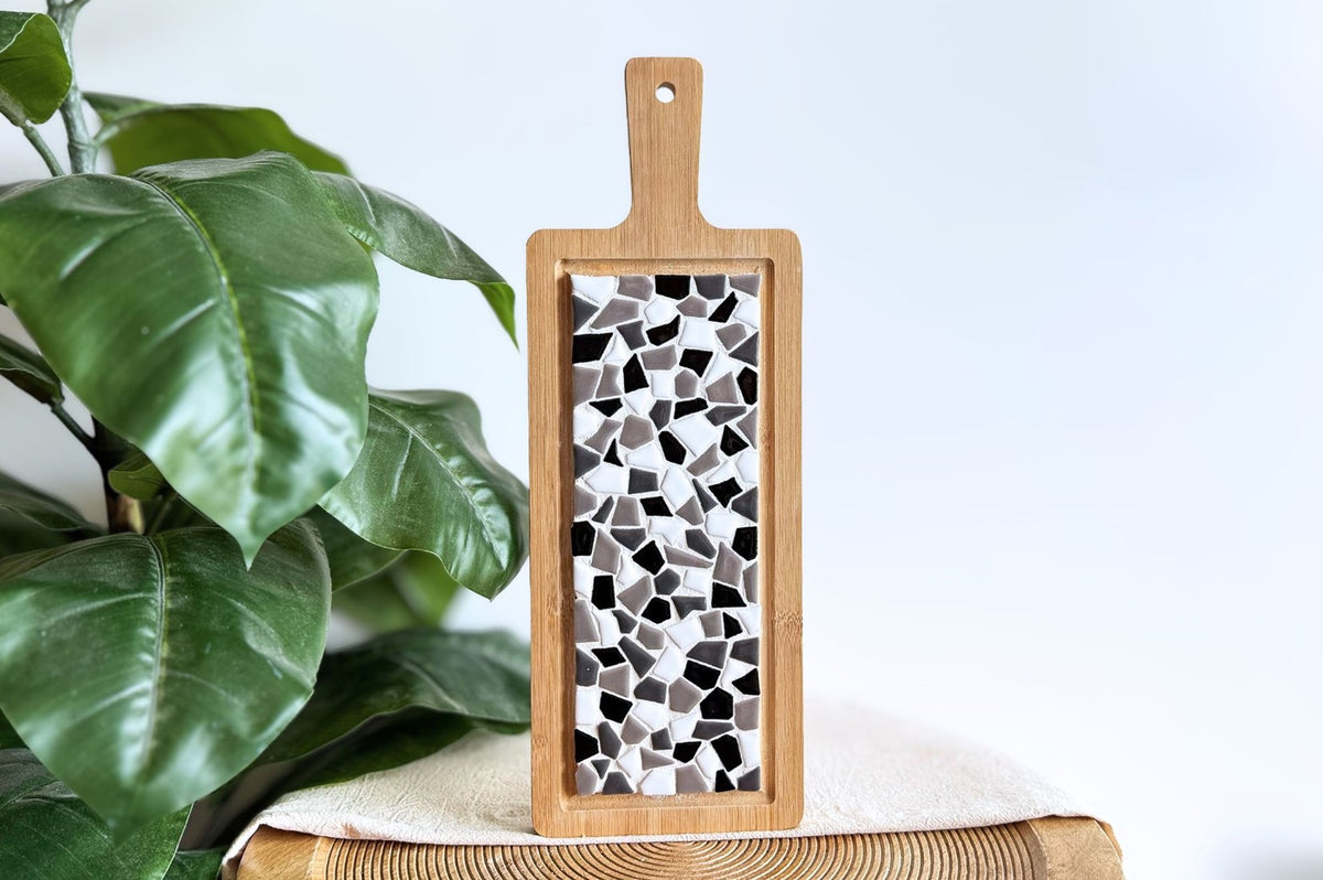 LC DIY Pakket Mozaïek Borrelplank - Zwart Wit (80225)