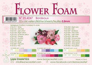 LeCrea - 10 Flower Foam sheets A4 bordeaux 25.4247 0.8mm (25.4247)