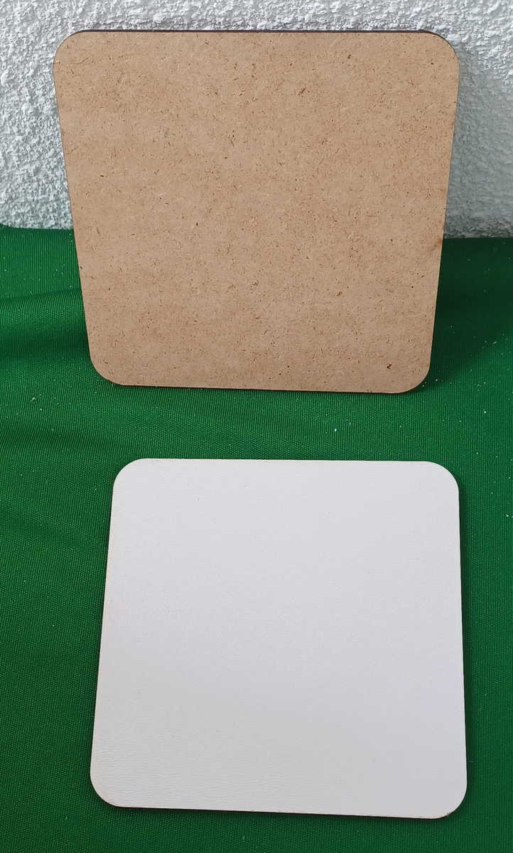 Onderzetter / vierkant - 9cm - sublimatie (Enkelzijdig bedrukbaar) (LiT)