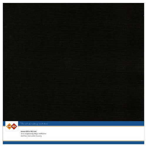 Linnenkarton - Card Deco - Scrap - Zwart - (LKK-SC31)