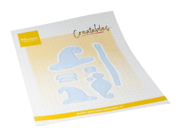Marianne Design • Creatable Witch hats & broomstick (LR0935) *