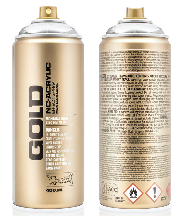 Montana Gold Spuitbus 400 ml Silverchrome (M1000) *