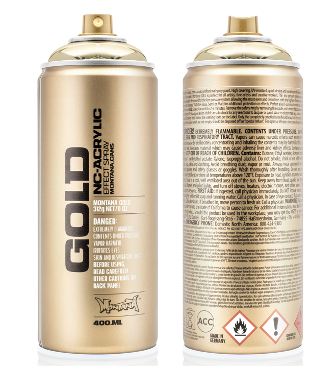 Montana Gold Spuitbus 400 ml Gold Chrome (M3000) *