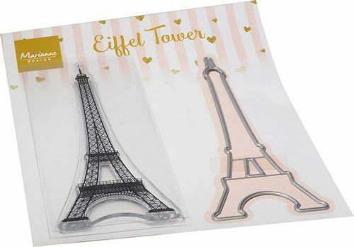 Marianne D Clear Stamp & Die set - Eiffel Tower CS1090 120x150mm (AFGEPRIJSD)