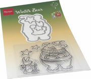 Marianne D Clear Stamp & die set Hetty's Winter beer HT1659 120x205mm (AFGEPRIJSD)